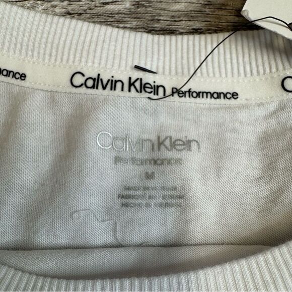 Calvin Klein CK Performance Women's Causal Athletic Shirt White M Med Medium NWT - Picture 9 of 14